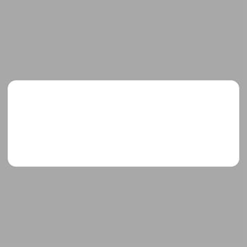 Minus icon from Primitive Set. This isolated flat symbol is drawn with white color on a silver background, angles are rounded.