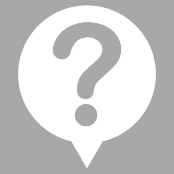 Status icon from Primitive Set. This isolated flat symbol is drawn with white color on a silver background, angles are rounded.