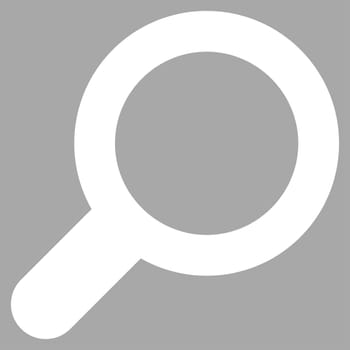 View icon from Primitive Set. This isolated flat symbol is drawn with white color on a silver background, angles are rounded.