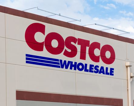 SANTA CLARITA,CA/USA - JUNE 12 2015: Costco Wholesale store exterior. Costco Wholesale Corporation is a membership-only store and  second largest retailer in the United States.