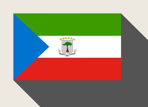 Equatorial Guinea flag in flat web design style.