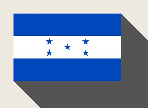Honduras flag in flat web design style.
