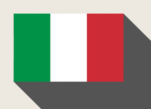 Italy flag in flat web design style.