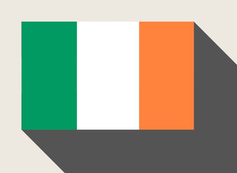 Republic of Ireland flag in flat web design style.