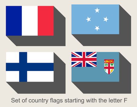 Set of flags starting with the letter F
