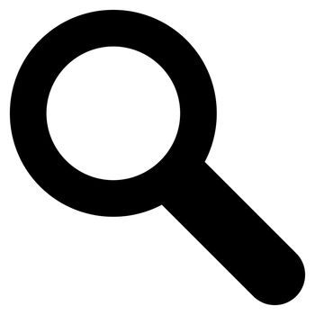 Search icon from Primitive Set. This isolated flat symbol is drawn with black color on a white background, angles are rounded.