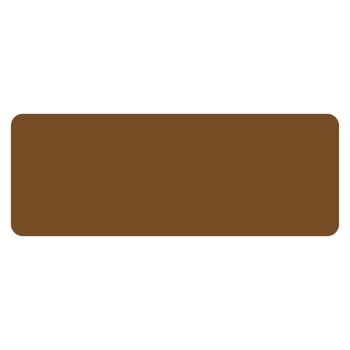 Minus icon from Primitive Set. This isolated flat symbol is drawn with brown color on a white background, angles are rounded.