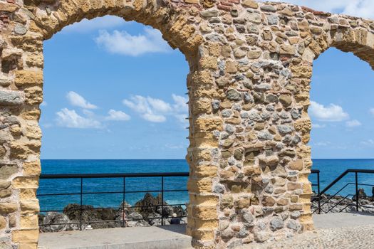 Architecture at Cefalu Sicily arches.