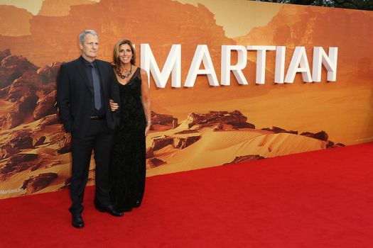 ENGLAND, London: Jeff Daniels and his wife Kathleen Rosemary Treado attend the European premiere of The Martian in Leicester Square in London, UK on September 24, 2015