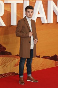 ENGLAND, London: Jake Sims attends the European premiere of The Martian in Leicester Square in London, UK on September 24, 2015