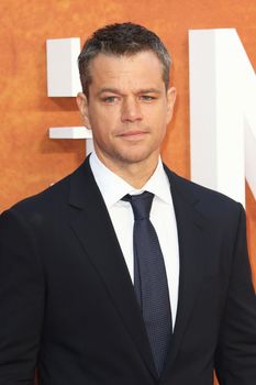 ENGLAND, London: Matt Damon attends the European premiere of The Martian in Leicester Square in London, UK on September 24, 2015
