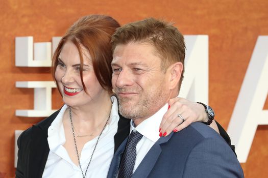 ENGLAND, London: Sean Bean and Ashley Moore attend the European premiere of The Martian in Leicester Square in London, UK on September 24, 2015