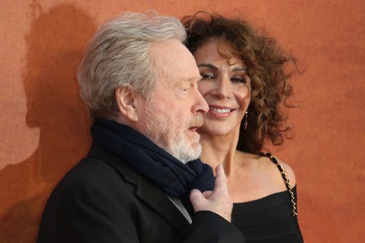 ENGLAND, London: Ridley Scott and Giannina Facio attend the European premiere of The Martian in Leicester Square in London, UK on September 24, 2015