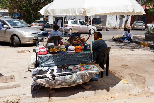BOTSWANA, FRANCISTOWN, OCTOBER 28: Peoples on street market in the second largest city in Botswana, October 27, 2014, Botswana
