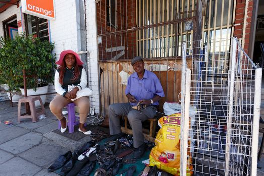 BOTSWANA, FRANCISTOWN, OCTOBER 28: Peoples on street market in the second largest city in Botswana, October 27, 2014, Botswana