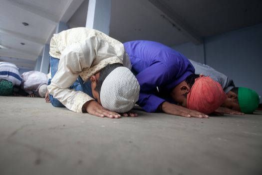 NEPAL, Kathmandu: Muslim worshippers celebrate Eid-al-Adha by offering prayers at a Kasmere Jama mosque in Kathmandu in Nepal on September 25, 2015. The festival marks the end of Hajj, which is a holy pilgrimage that many Muslims make every year. People of Islamic faith have felt more comfortable celebrating Eid ul-Adha in Nepal after the country ushered in a new democratic, secularist constitution