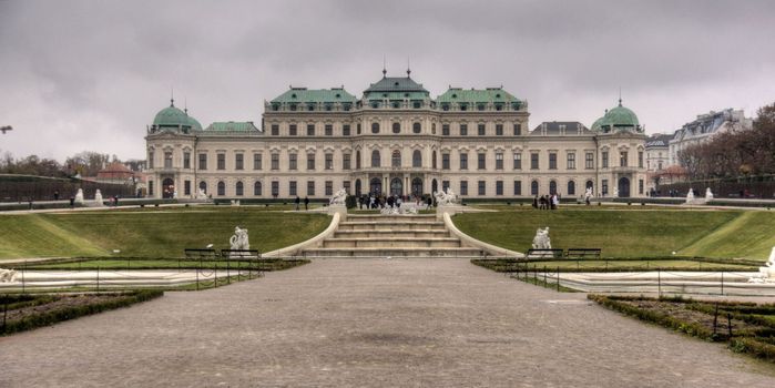 Autumn in Belvedere park  europe vacation in Austria