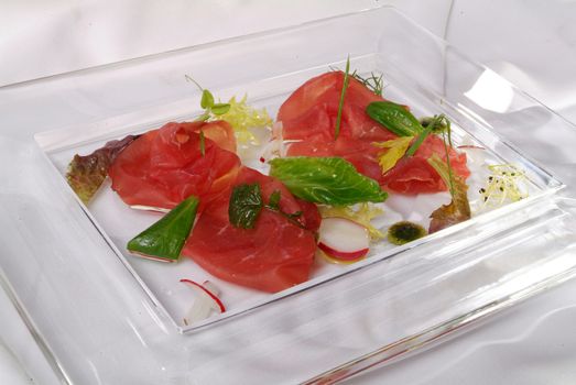 plat og italian bresaola with salade