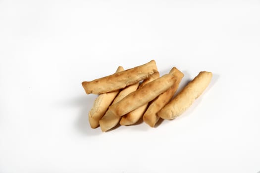 group of sticks on white background