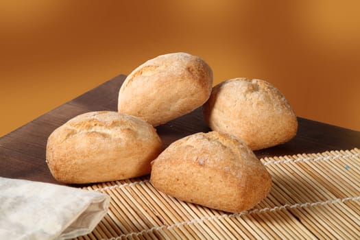 four breads on the table 