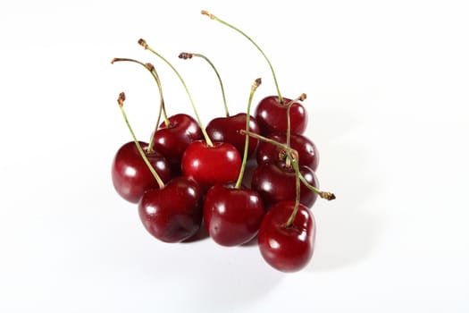 sweet cherry isolated on white background