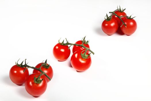 group cluster cherry tomatoes