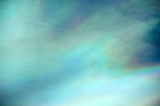 Beautiful iridescent colorful cloud, Irisation