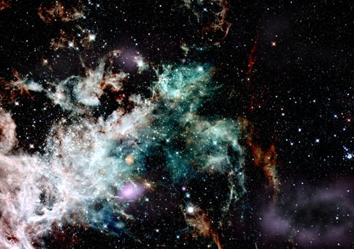 Star field in space a nebulae and a gas congestion. :Elements of this image furnished by NASA".