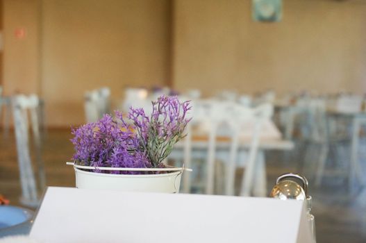 Plastic fake plant on table