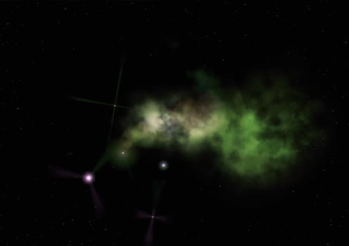 Star field in space a nebulae and a gas congestion. "Elements of this image furnished by NASA".