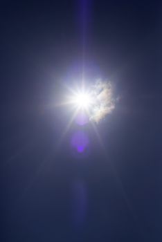 bright flare from a beautiful summers day in ireland