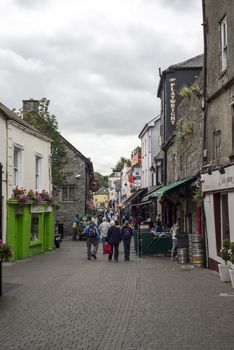 beautiful side street scene in kilkenny city ireland