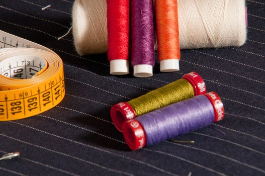 detailed view of some tools tailor in his studio