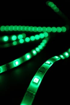 led green stripes black background