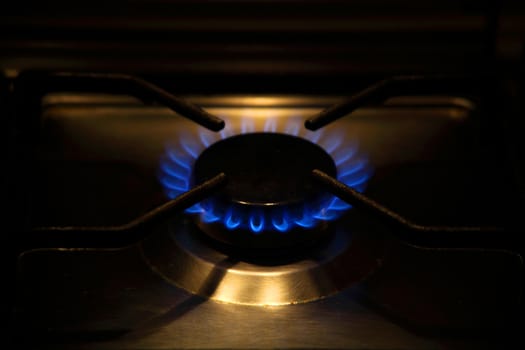 one flame a gas stovel in home cooking