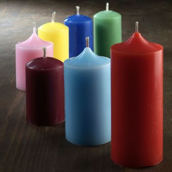 colored candles for home decoration