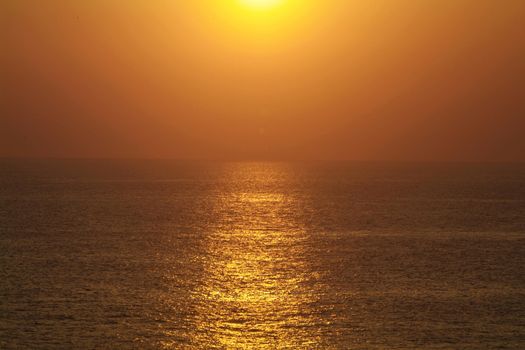 sunset over the sea in croatia