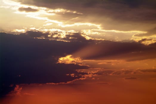 sunset over the sea in croatia