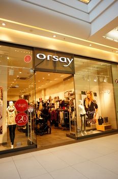 POZNAN, POLAND - MARCH 16, 2014: Entrance of an Orsay clothing store