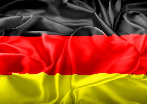 Flag of Germany - first adopted as the national flag of modern Germany in 1919, during the Weimar Republic. Since reunification on 3rd October 1990, the black-red-gold tricolor has become the flag of reunified Germany.