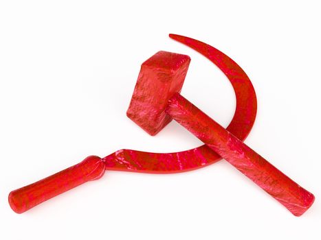 hammer industrial labourers and sickle for peasantry; combined stood for worker-peasant alliance for socialism and against reactionary movements and foreign intervention. symbolizing peaceful labour