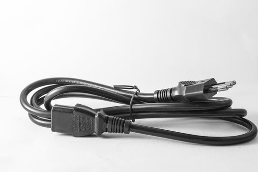 Power Plug - close up on power cord.