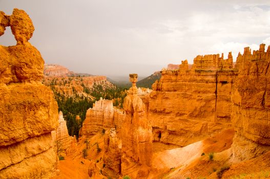 Storm clears over Bryce Canyon National Park, Utah USA