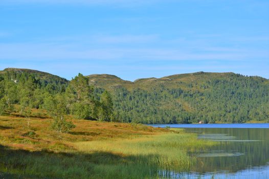 Beautiful countryside from Norway's west coast, close to the town of Molde.