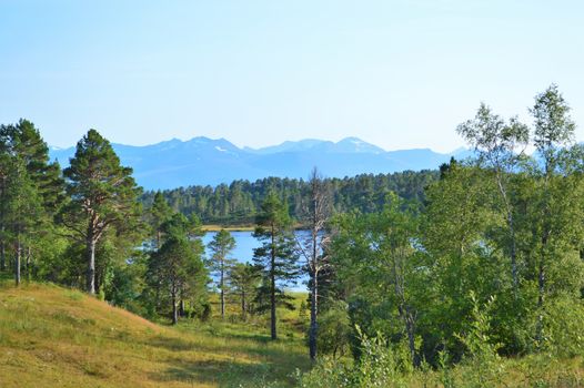 Beautiful countryside from Norway's west coast, close to the town of Molde.