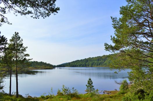 Beautiful countryside from Norway's west coast, close to the town of Molde.