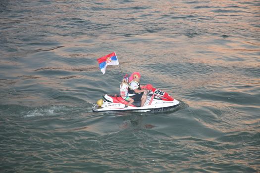 Exhibitions at Belgrade Boat Carnival held on Avgust 29 2015 at Belgrade,Serbia