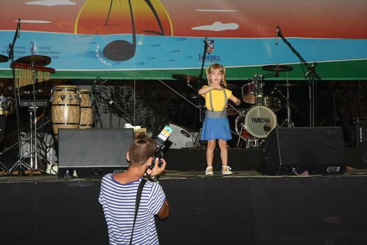 Dancers  at Belgrade Boat Carnival held on Avgust 29 2015 at Belgrade,Serbia