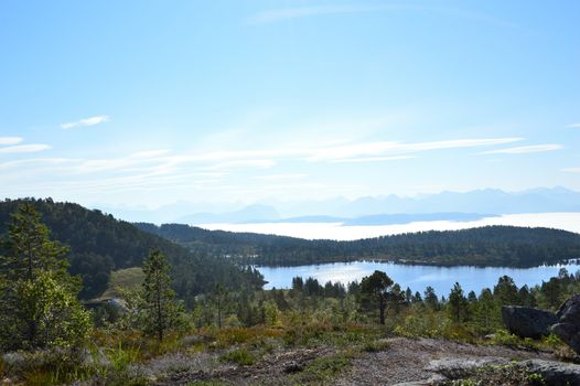 Beautiful countryside from Norway's west coast, close to the town of Molde.