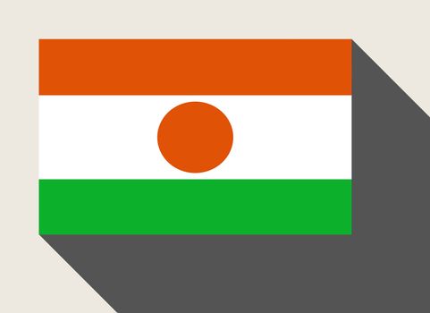 Niger flag in flat web design style.